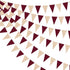 Burgundy Party Decorations Maroon Champagne Gold Triangle Banner Flag Bunting Pennant for Birthday Engagement Wedding Bridal Shower Baby Shower An...