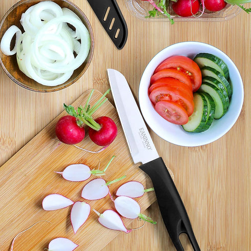 8 PCS Paring Knife Set-4 Knives 4 Cover Upgraded, Kitchen Fruit Peeling Knifes German Stainless Steel 4 inch Small Sharp Slicing Cutting Vegetable...