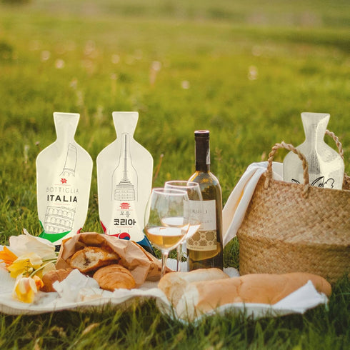 Bottle Italy | Triple-Layer Reusable Wine Travel Protector Sleeves for Glass Bottles | Impact & Leak Resistant | Bag Luggage | Airplane Cruise Car...