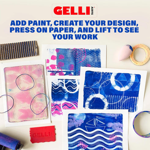 Gelli Arts Gel Printing Plate - 5" X 7" Reusable Gel Printing Plate, Printmaking Supplies, Monoprinting at Home, Arts and Crafts...