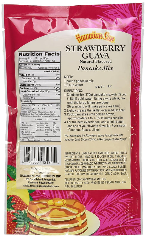 Hawaiian Sun Strawberry Guava Pancake Mix, 6 Ounce...