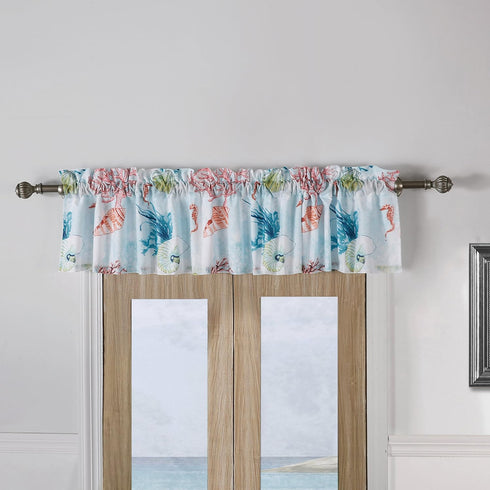 Greenland Home Fashions Barefoot Bungalow Sarasota Window Valance, One Size, Multicolor 84.00" x 14.00"...