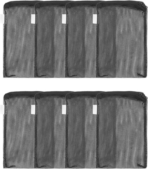 Pawfly 8 Pack Aquarium Filter Media Bags, Fish Tank Fine Mesh Bag with Plastic Zipper Aquarium Mesh Bag for Activated Carbon, Bio Filter Balls, Fi...
