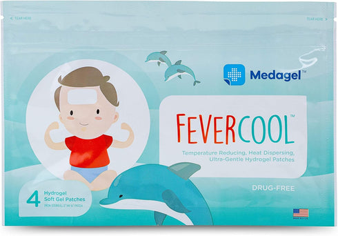 FeverCool Patches - Cooling Patches for Fever, Migraine & Headache Relief | Made in The USA | Cool Temperature | Mess & Odor Free | Adults & Kids ...