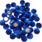 PEPPERLONELY 50PC 15mm Velvet Fabric Cloth Covered Flat Back Round Buttons, 5/8 Inch Royal Blue...