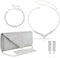 4Pcs Silver Clutch Bag Jewelry Set For Women Rhinestone Shiny Evening Purse Handbag Clutches Purses For Wedding Party Gift (Elegant Style)...
