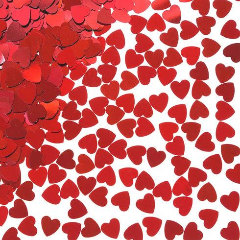 Red Love Heart Table Confetti - Valentines Day Party Foil Metallic Sequins Sprinkles Decorations, 60g...
