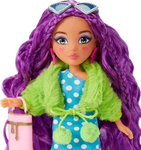 MGA Entertainment Dream Ella Extra Iconic Mini Doll - DreamElla Soft Girl Inspired Fashions with Purple Hair and Heart Painted Cheeks, Fashion Dol...