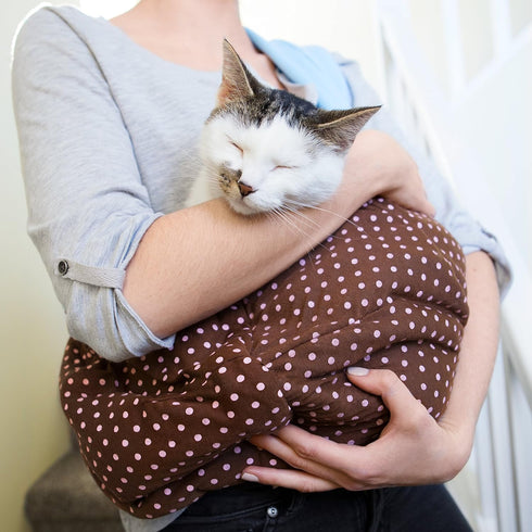 iPrimio Reversible Cat Sling & Dog Carrier Sling - Aqua Blue, Soft Hands Free Pet Carrier, Cat Papoose Carrier Front, Puppy Sling, Cat Carrier, Pe...
