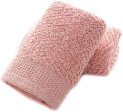 Decorative Cotton Hand Towels for Bathroom Clearance with Hanging Loops(Pink, 2-Pack, 14" x 29")...
