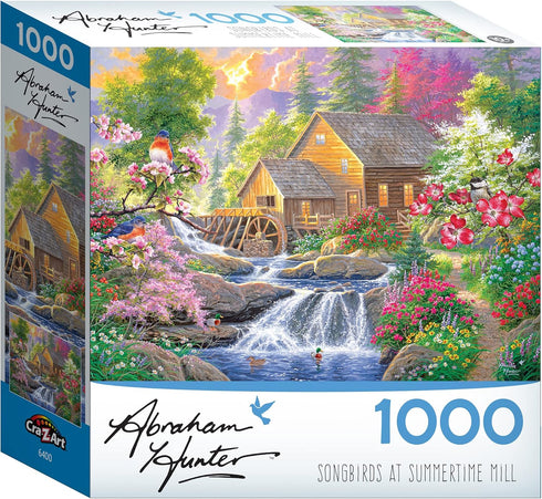 RoseArt - Abraham Hunter - Songbirds at Summertime Mill - 1000 Piece Jigsaw Puzzle for Adults...