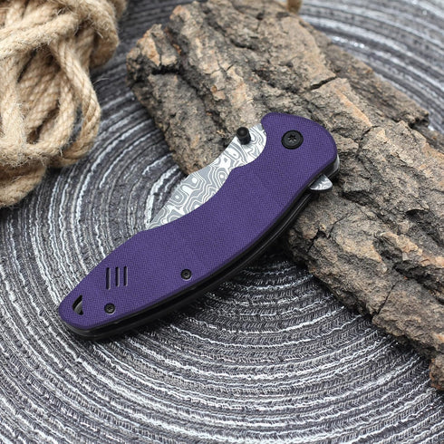 Pocket Folder Folding Knife: 3.14" Stainless Steel Blade, G10 Scales, Thumb Stud Liner Lock, EDC Knives for Outdoor Survival, Great Gifts for Men ...