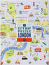 Talking Tables 250-piece Map of London Jigsaw Puzzle & Poster | Illustrated | UK England Landmarks Travel | Rainy Day, at Home, Lockdown, Birthday...
