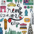 Dimensions New York and Paris Counted Cross Stitch Set, 5" x 7", 14 Cnt. White Aida...