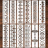 Aztec Stencils for Painting - 12 Pcs Boho Borders Pattern Stencils for Painting, Reusable DIY Stencils for Painting on Wood Canvas Wall, Basic Azt...