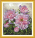 CROSSDECOR Stamped Cross Stitch Kits Full Range of DIY Needlepoint for Adult Beginners Peony Pattern, for Gift and Home Decor 14CT 2 Strands 12.6×...