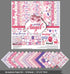 Inkdotpot Pink Baby Girl Theme Collection Double,Sided Scrapbook Paper Kit Cardstock 12"x12" Card Making Paper Pack of with Sticker Sheet - 16 Pag...