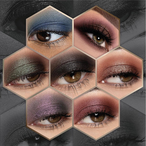 Black Smokey Eyeshadow Makeup Palette, Dark Smoky Eye Shadow Palettes for Halloween Goth Make up Glitter Shimmer Matte Pallets, Midnight Masquerad...