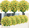 GREENRAIN 6 Bundles Artificial Daisy Flowers Outdoor Fake Flowers for Decoration No Fade Faux Plastic Flower Garden Porch Window Box Décor (Yellow...