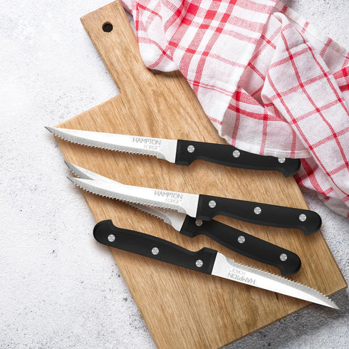 Hampton Forge Brighton 4Pc Steak Set, 0.40 LB, Black...