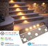 7 Inch LED Hardscape Lights, Retaining Wall Light 2W LED Step Lighting, Outdoor IP67 Waterproof, Warm White 2700K, Garden Pathway Light, 50,000 Ho...
