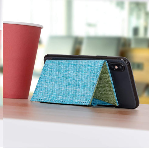 | Stick On Cell Phone Wallet and Card Holder for Phone Case | iPhone Compatible(Blue Green)...