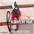 Bypass Pruning Shears for Gardening, Sharp Ergonomic Pruners, Heavy Duty High Carbon Steel Blade Plant Cutting Clippers, Adjustable Soft Handle fo...