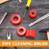 6 Pieces Copper Pipe Cleaners Include 12 Inch, 34 Inch, 1 Inch Handy Sized Plumber, Tube Cleaning Brush for Copper, Red Different Size Copper Pipe...