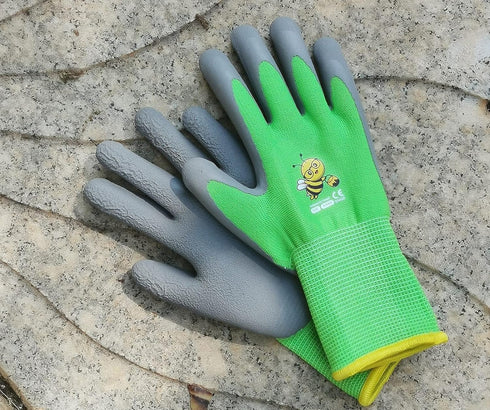 KDK Ages 8-10 Kids Gardening Gloves,Yard Work Gloves for Toddlers, Youth, Girls, Boys, Childrens, Soft Safety Rubber Gloves (XS Age 8-10, 1 Pair G...