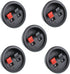Oiyagai 5 Pack Speaker Terminal Cup Round Spring-Loaded Binding Post 2-Pin Push Connectors, 2.188" Panel Mount for DIY Speaker Cabinet, Home Audio...