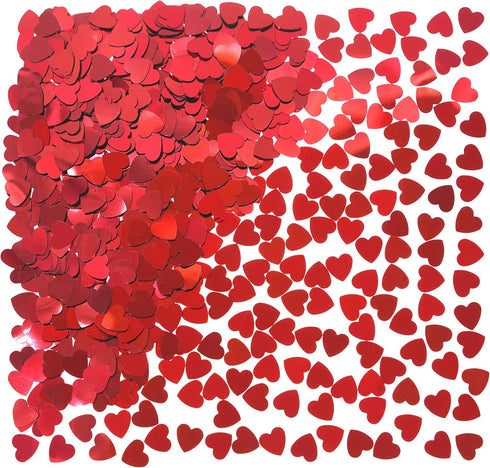 Red Love Heart Table Confetti - Valentines Day Party Foil Metallic Sequins Sprinkles Decorations, 60g...