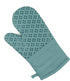 Sticky Toffee Oven Mitt and Pot Holder Set of 3 – Blue Non-Slip Kitchen Hot Pads and Mitts with Silicone Grip, 100% Cotton Shell, Oeko-Tex Cotton...