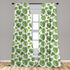 Lunarable Leaf Window Curtains, Tropical Jungle Rainforest Leaves Palm Mango Tree Wild Leaves Art Print, Lightweight Decor 2-Panel Set with Rod Po...