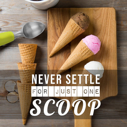 Rockland Guard Ice Cream Scoop with Chisel-Shaped Tip, Non-Slip Easy to Grip Handle, Solid Stainless Steel for Hard or Soft Ice Cream - Dishwasher...