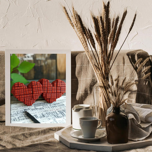 Posterizer 1 pcs-Valentine’s Day themed heart and book design -1-Romantic Art-Holiday Poster Collection-Gift for Couples boyfriend girlfriend Husb...