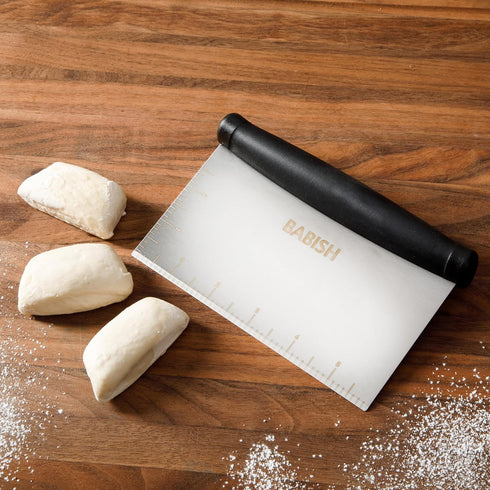 Babish Multi-Purpose Stainless Steel Scaper/Chopper with Grip, 6-Inch, Silver/Black...
