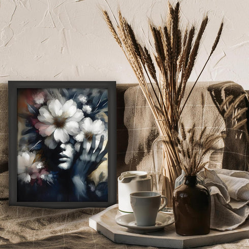 Posterizer 1 pcs-abstract modern floral African womans decor-Afro-American Art Collection-Inspirational Women's Art-Gifts for Women-Living Room Be...
