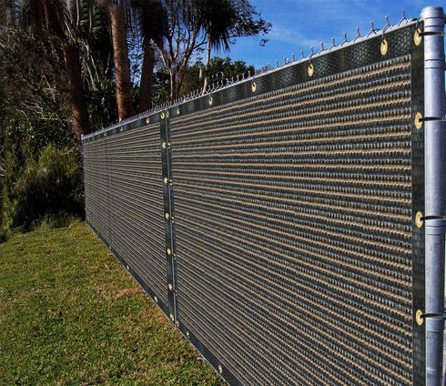 Ifenceview 4'x5' to 4'x50' Brown Shade Cloth/Fence Privacy Screen Fabric Mesh Net for Construction Site, Yard, Driveway, Garden, Railing, Canopy, ...