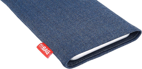 Jive Blue Custom Tailored Sleeve for Apple iPhone Xr | Made in Germany | Fine Suit Fabric Pouch case Cover with Microfibre Lining for Display Clea...