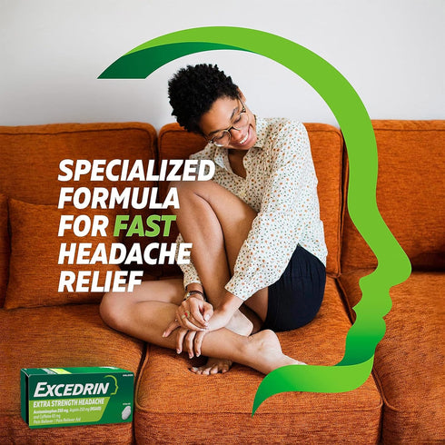 Excedrin Extra Strength Pain Relief Caplets for Headache Relief, Acetaminophen 250mg, Aspirin 250mg, Caffeine 65mg, Pain Reliever, 200 Count...