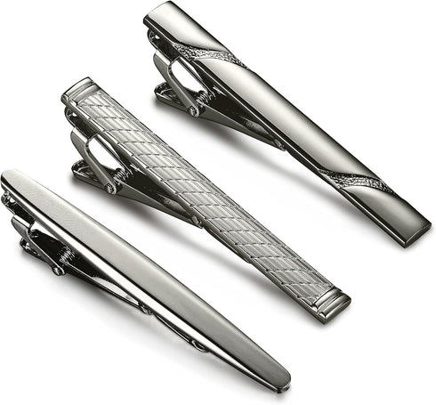 Jstyle 3 Pcs Tie Clips for Men Tie Bar Clip Set for Regular Ties Necktie Wedding Business...