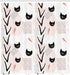 Ambesonne Modern Shower Curtain, Cat Faces Dotted Whiskers Kittens Animals Theme, Cloth Fabric Bathroom Decor Set with Hooks, 69" W x 70" L, Dark ...