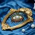 Lucky Charm Evil Eye Aojo Brooch Pin for Women Fully-Jewelled with Freshwater Pearl& Rhinestone Crystal for Wedding Party Prom Gift Necklace Dual ...