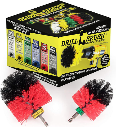 Outdoor - Cleaning Supplies - Garden - Patio - Deck - Stiff Bristle Drill Powered Brush Attachments - Spin Brush - Bird Bath - Garden Statues - Gn...
