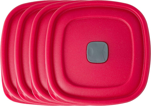 3/5/7 Cup Replacement Lids for Rubbermaid Food Storage Containers Steam Vent (4-Pack, Red)...