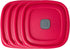 3/5/7 Cup Replacement Lids for Rubbermaid Food Storage Containers Steam Vent (4-Pack, Red)...