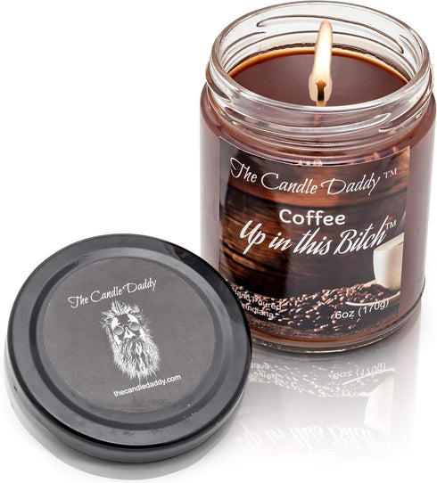 Coffee Up in This Bitch Scented Candle - 6 Ounce Jar Candle...
