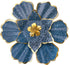 EASICUTI Blue Metal Flower Wall Decor Boho Metal Wall Art Decorations Hanging for Indoor Outdoor Home Bathroom Patio Fence Garden Bedroom Living R...