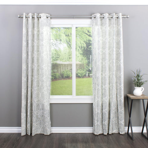 Decopolitan 278656836 1-Inch Urn Single Window Treatment Rod Set, 36 to 72-Inch, Antique Silver...