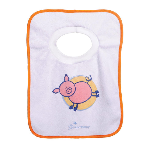 Dreambaby Terry Cloth Cotton Pullover Baby Bibs for Teething Feeding and Drooling - Super Absorbent & Extra Soft - Machine Washable - Farm Animals...